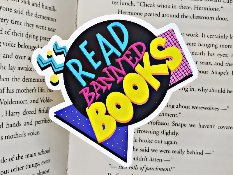 90s Style Read Banned Books Sticker