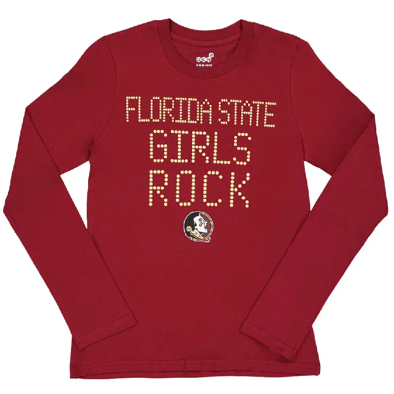 Girls' (Junior) Florida State Seminoles Long Sleeve T-Shirt (K7TSKV7)