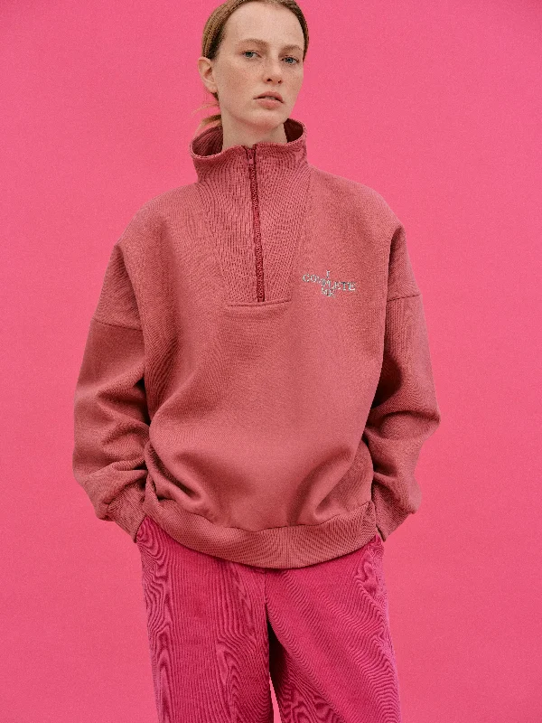 'I Complete Me' Zip Sweatshirt, Cerise