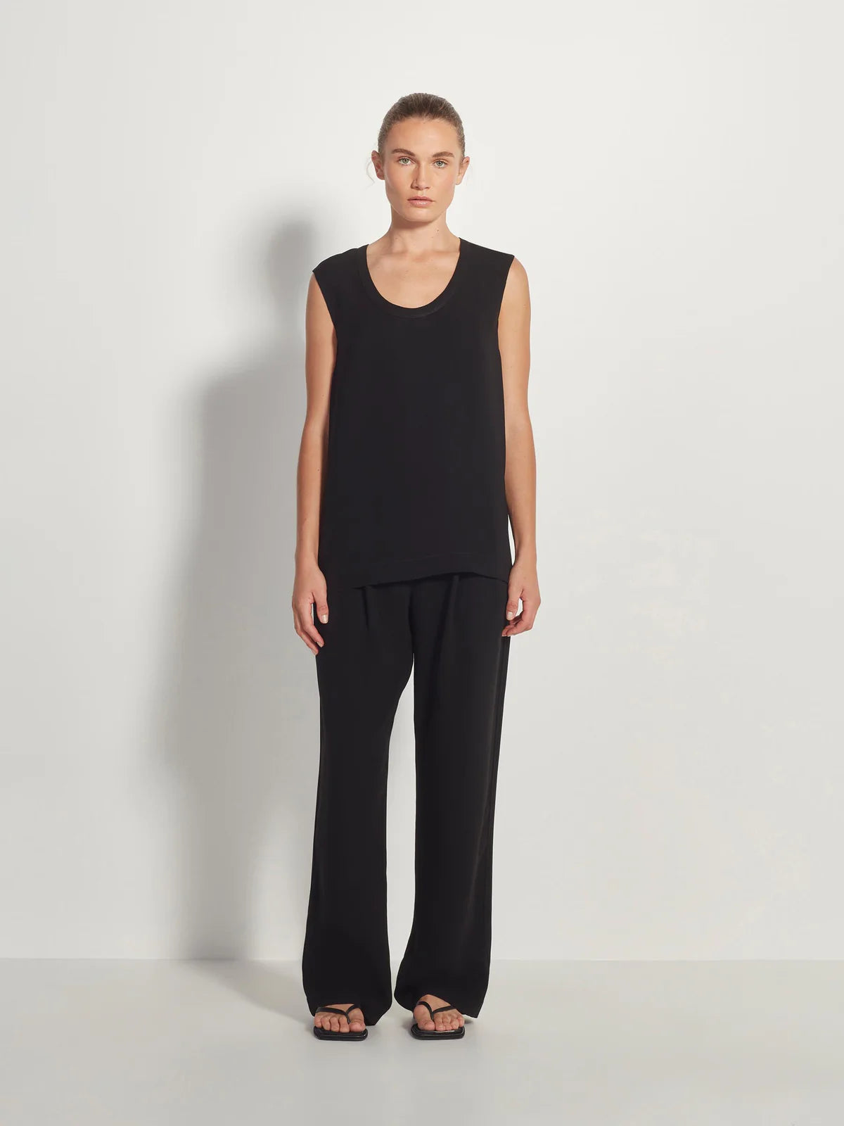 Juliette Hogan Refined Tank - Black Luxe Suiting