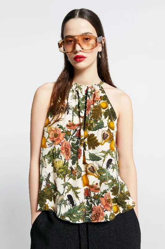 Karen Walker Wardian Bow Back Top - Macadamia