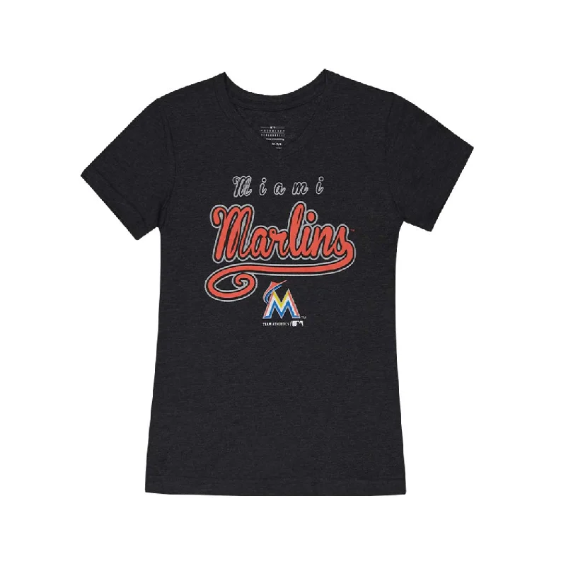 Kids' (Junior) Miami Marlins V-Neck T-Shirt (KW37CN3 15)