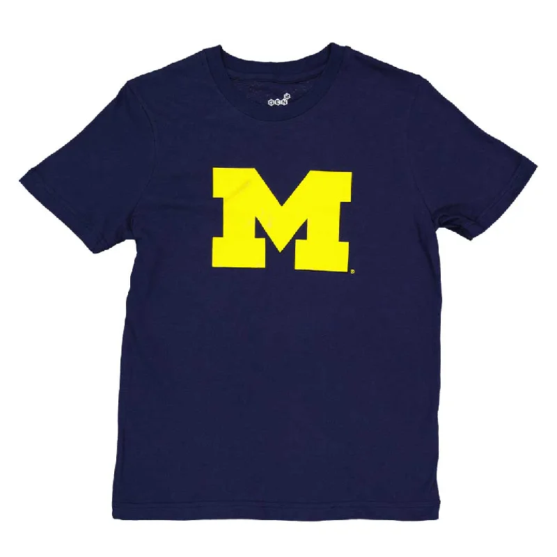 Kids' (Junior) Michigan Long Sleeve Logo T-Shirt (K8TXNMK58)