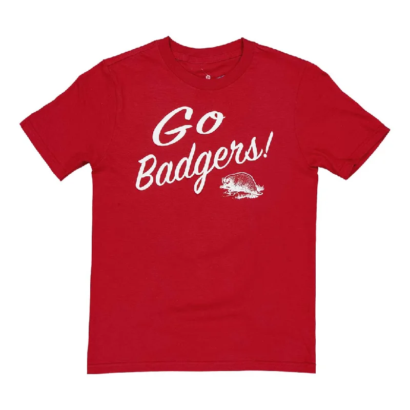 Kids' (Junior) Wisconsin Go Badgers Short Sleeve T-Shirt (K8TWLDZ82)