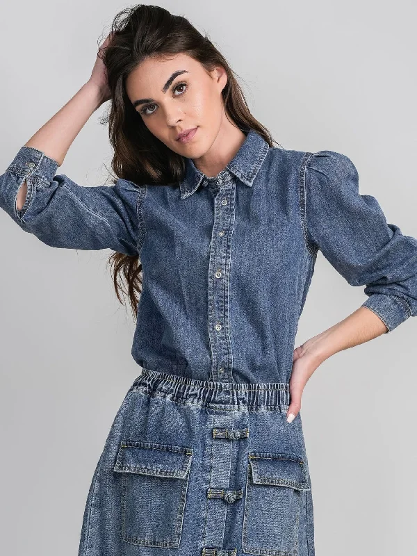 KNOT DENIM SHIRT