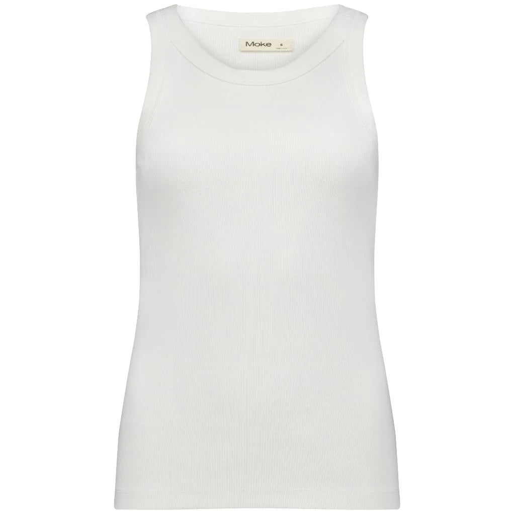 Moke Eddie Women’s Rib Tank - White