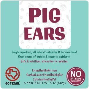 Pig Ears Dog Treats - 4 pack