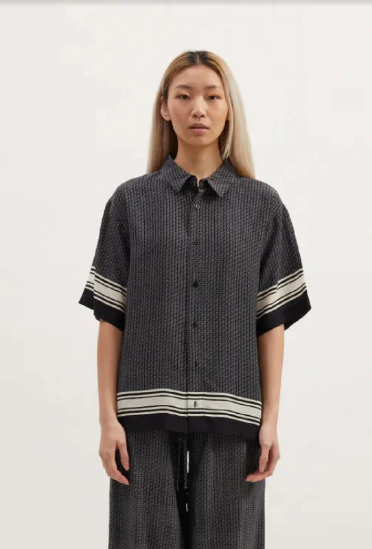 Remain Blake Button Up Shirt - Black Print