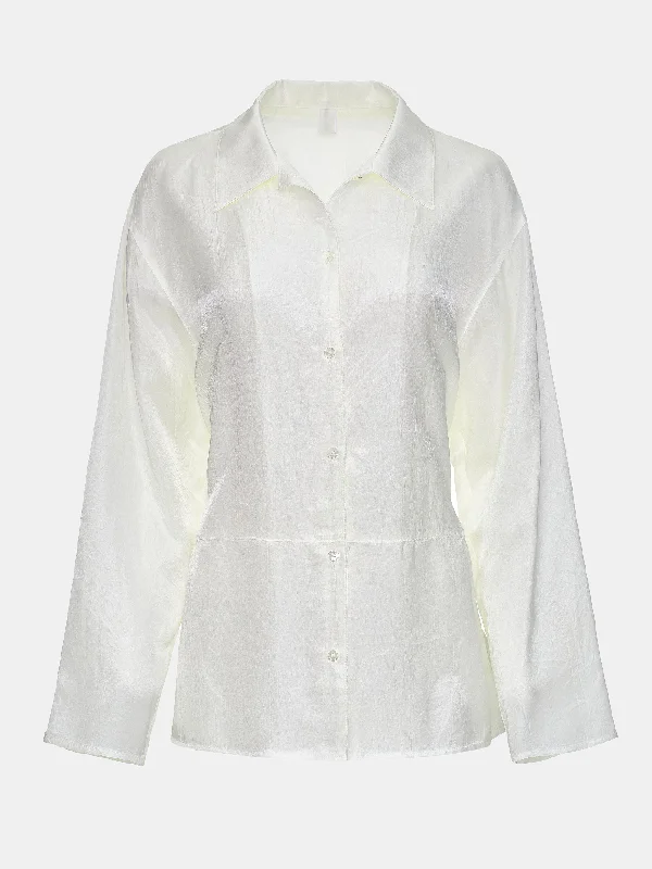 Wrinkled Effect Shirt, Ivory