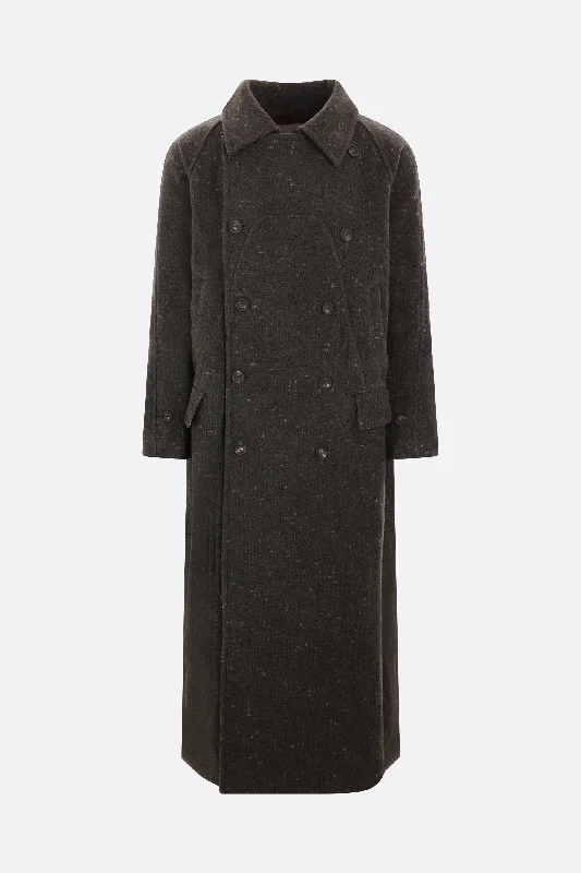 melange wool oversize coat