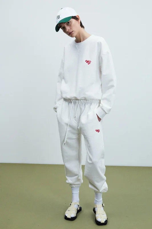 Logo Embroidered Sweatshirt, White