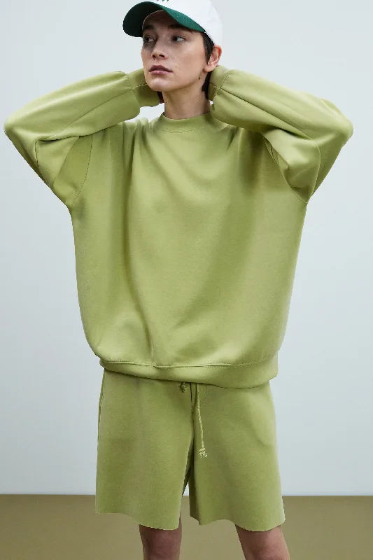 Super Soft Lyocell-Blend Sweatshirt, Mossy Green