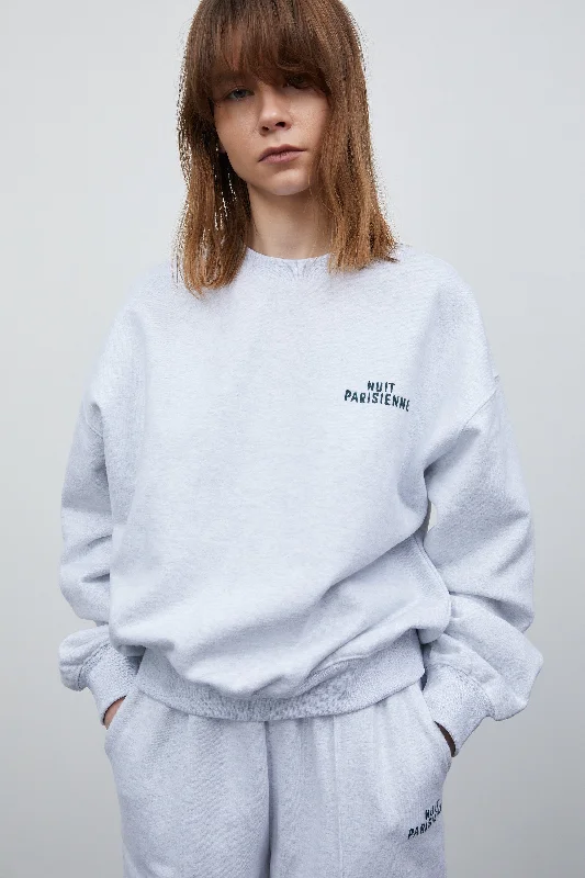 Parisienne Sweatshirt, Melange Grey