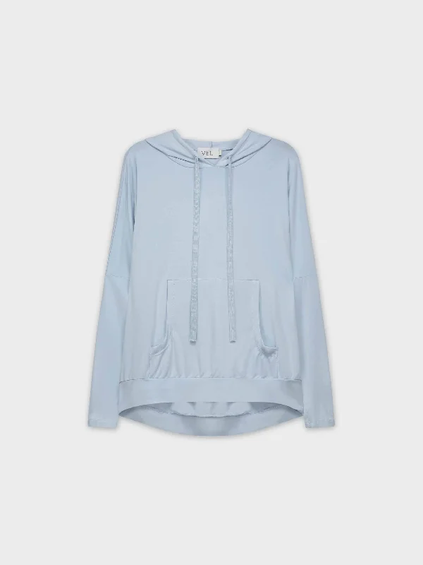 TSHIRT HOODIE-LIGHT BLUE