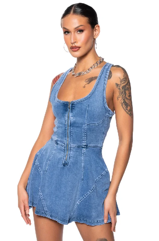 VIVIAN DENIM MINI DRESS