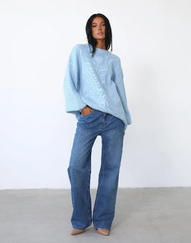 Cody Oversized Jumper (Powder Blue)