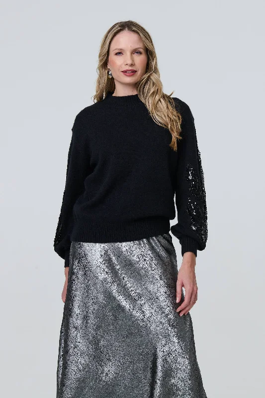 Sequin Embellished Relaxed Jumper