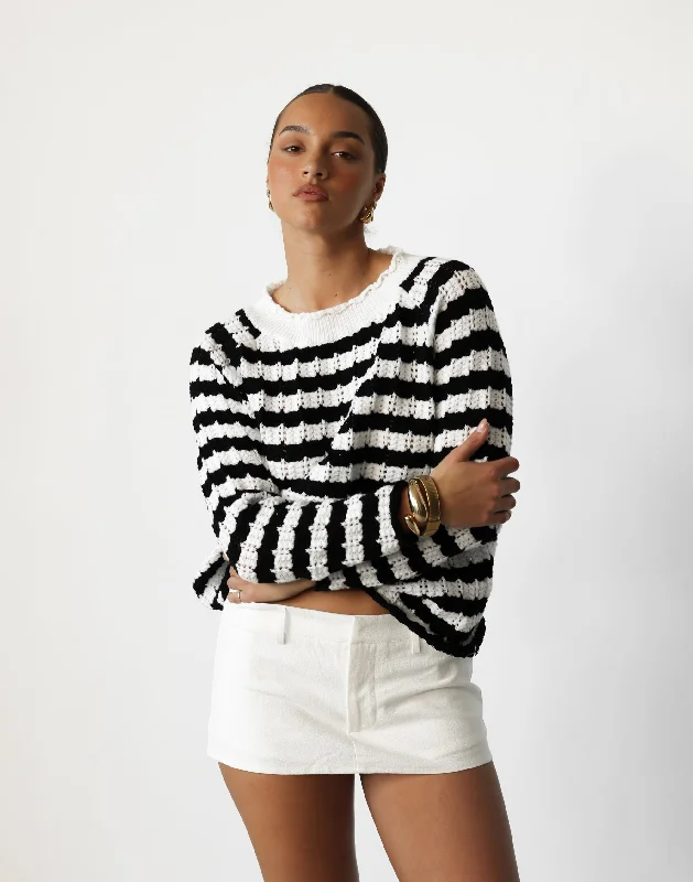 Linden Jumper (Black/White Stripe)