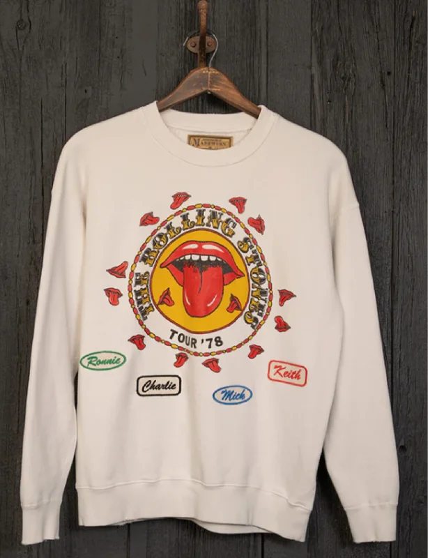 Rolling Stones 1978 Crew Fleece, Vintage White