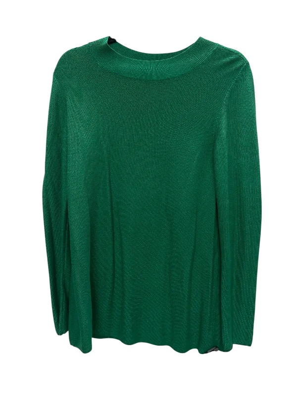 Top Long Sleeve By Ann Taylor In Green, Size: M