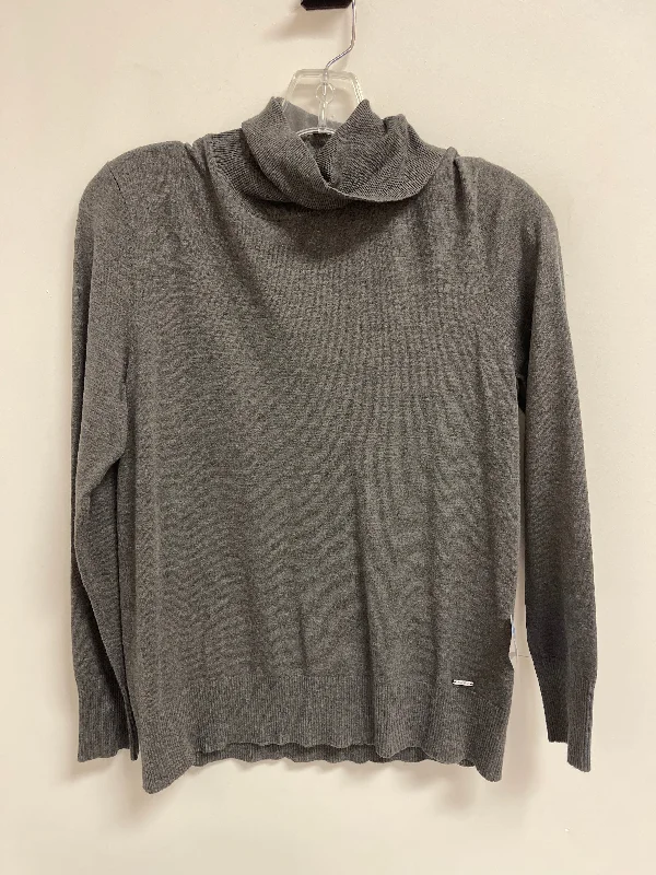 Top Long Sleeve By Dkny In Grey, Size: S