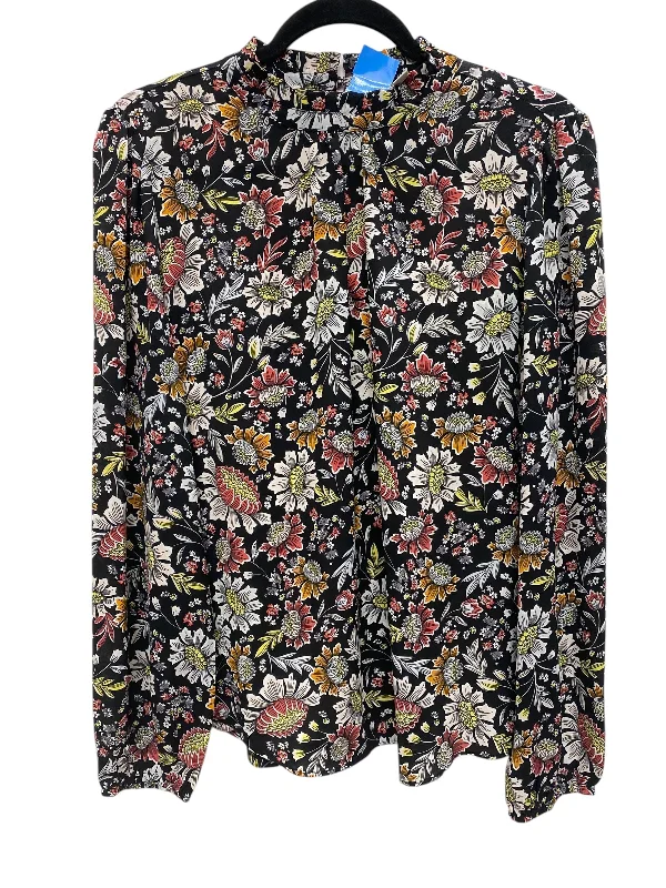 Top Long Sleeve By Loft In Floral Print, Size: M