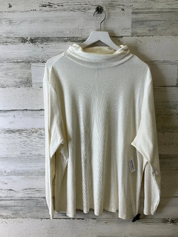 Top Long Sleeve By Old Navy In Cream, Size: 4x